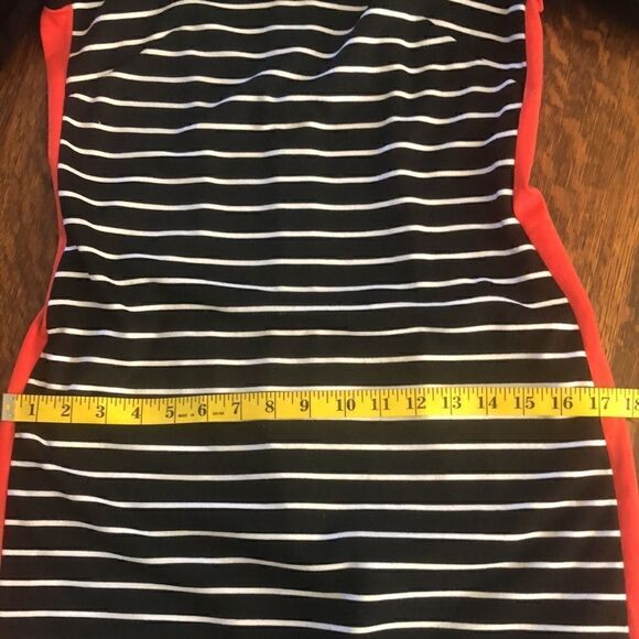 Eliza J Black, White and Red Knit Sheath Dress - Picture 9 of 11